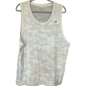 Fabletics Men’s Gray Camo Mesh Tank Top Sleeveless Performance Shirt XXL